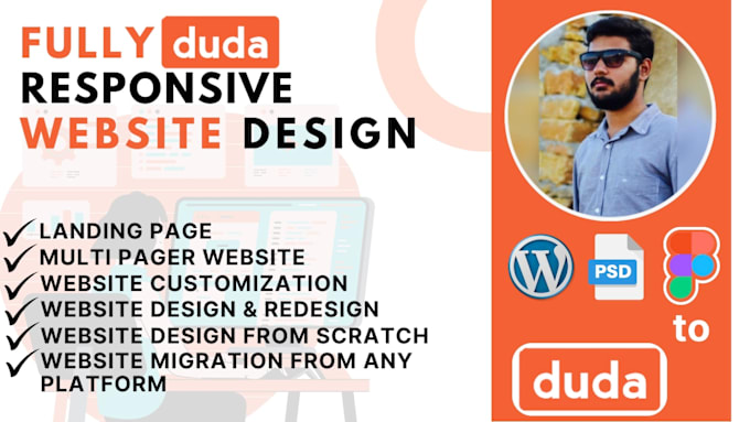 Gig Preview - Design, redesign modify and transfer websites using duda website builder