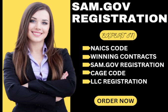 Gig Preview - Do sam gov registration government contract naics cage code 501c3