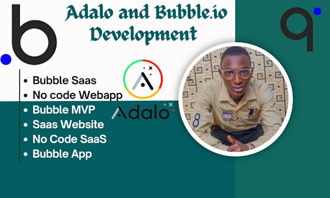 Gig Preview - Develop no code web app saas on bubble adalo for mobile and website application