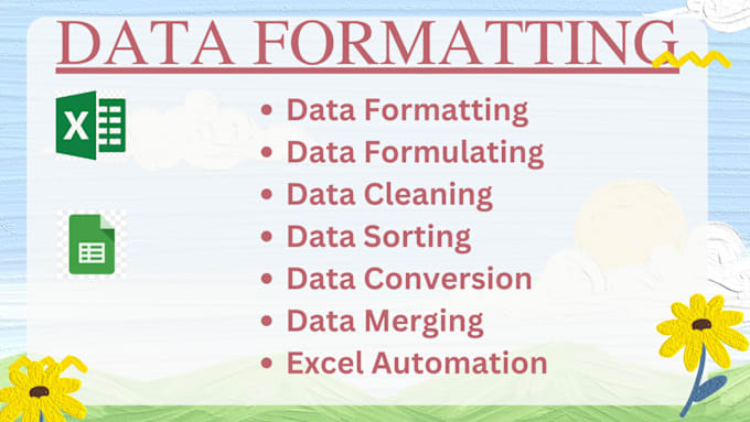 Gig Preview - Do  format, formulate, convert, analise and cleaning data