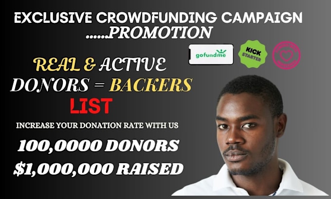 Gig Preview - Generate kickstarter indiegogo fundraising crowdfunding campaign backers list