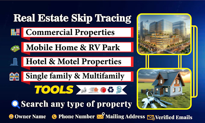 Gig Preview - Do real estate skip tracing for commercial properties