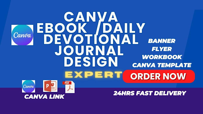 Gig Preview - Design canva ebook workbook banner lead magnet  canva template flyer notebook