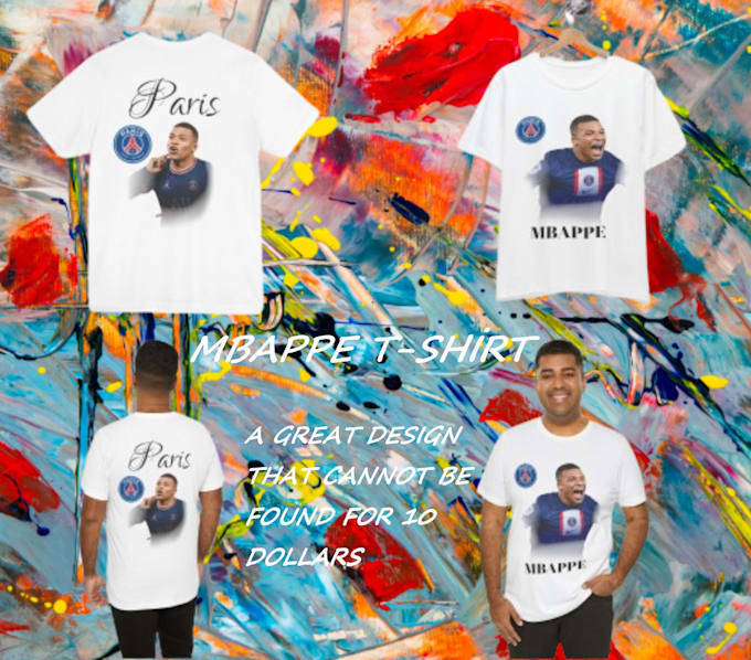 Gig Preview - Make a mbappe design tshirt