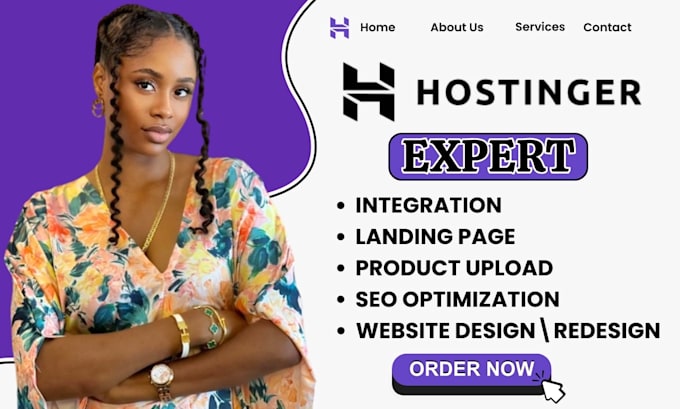 Gig Preview - Hostinger website design hostinger website redesign hostinger website design