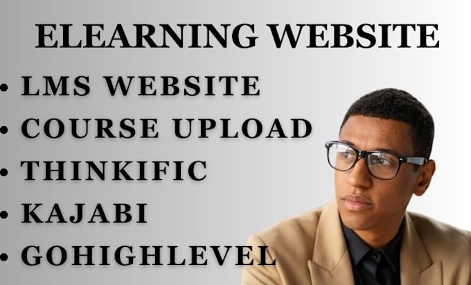 Gig Preview - Write online lms website, course upload on teachable, thinkific, ghl and kajabi