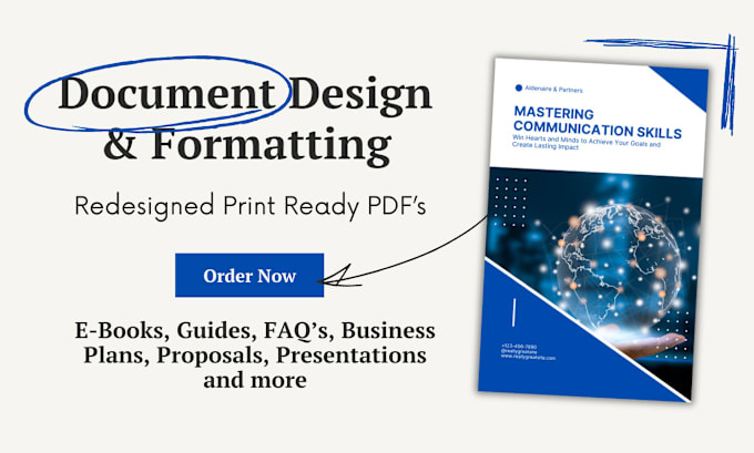 Gig Preview - Do design and redesign of PDF documents and templates