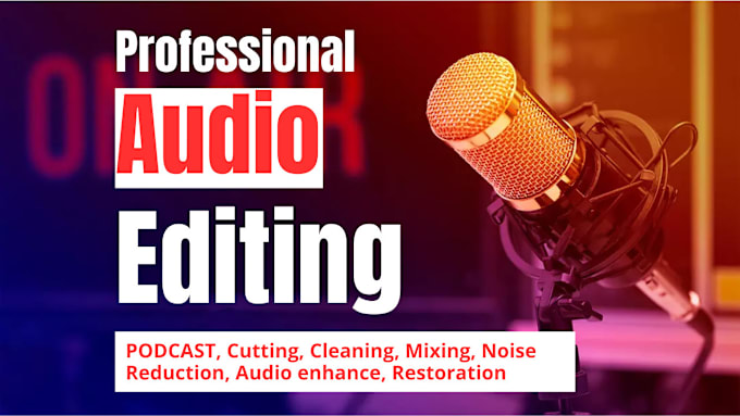 Gig Preview - Do urgent audio editing, clean, fix, enhance audio and remove background noise