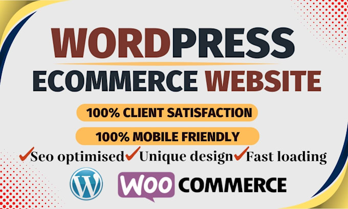 Gig Preview - Create responsive wordpress website design and woocommerce online store