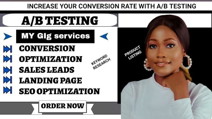 Gig Preview - Do best conversions rate optimization ab  and seo optimization landing page