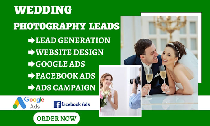 Bestseller - generate wedding photography leads photography website landing page website ads