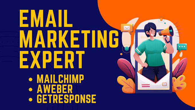 Gig Preview - Setup email campaign on aweber getresponse mailchimp