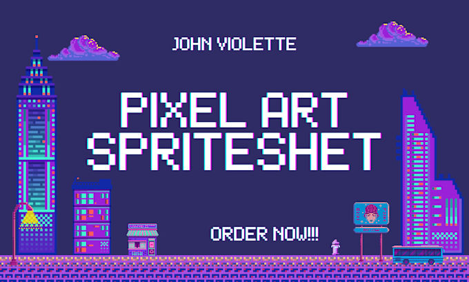 Gig Preview - Do 8bit, 16bit pixel art, fighting pixel game art sprite sheet character, sprite