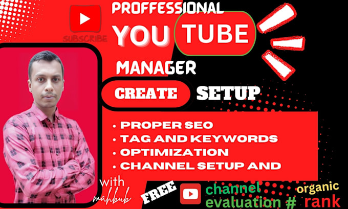 Gig Preview - Do create and setup youtube channel with  perfect  video SEO