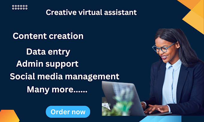 Gig Preview - Creative virtual assistant social media admin support podcast manager data entry