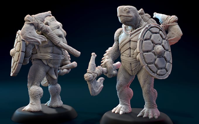 Gig Preview - Sculpt figurines  3d model, character design, 3d miniatures stl for 3d printing