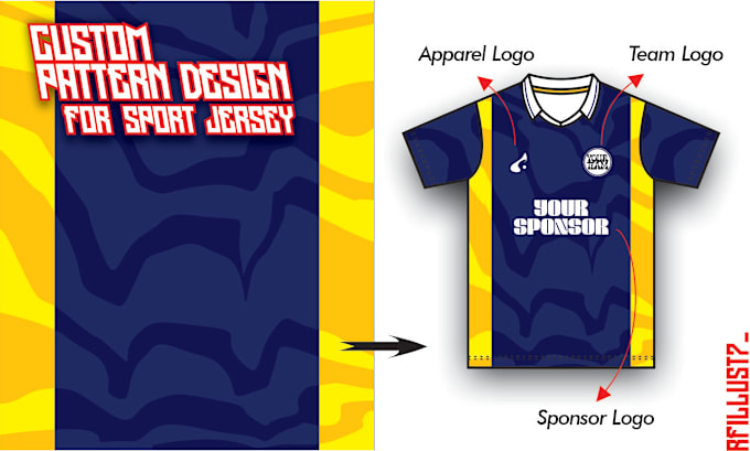 Gig Preview - Make pattern design for sport jersey shirt