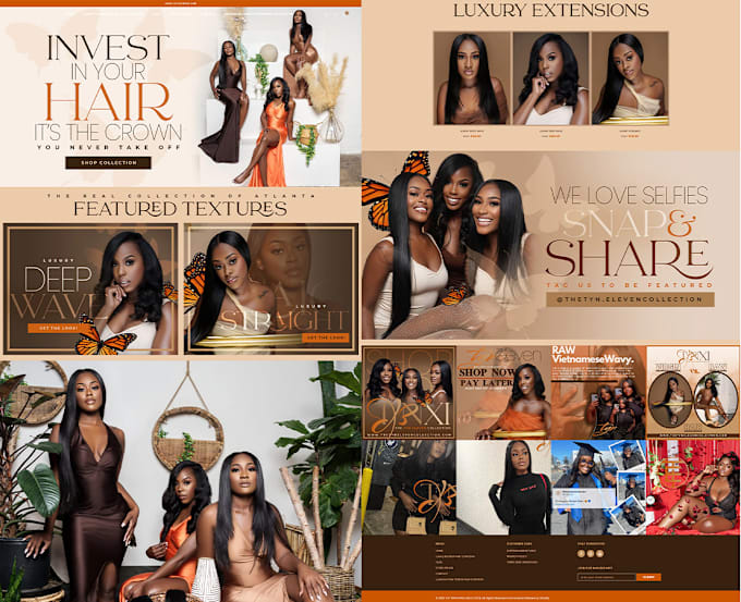 Gig Preview - Shopify hair extension store, shopify hair extension website