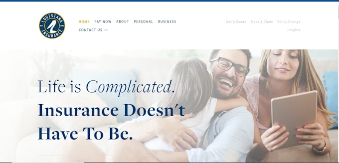 Gig Preview - Build health insurance website life insurance website and insurance landing page