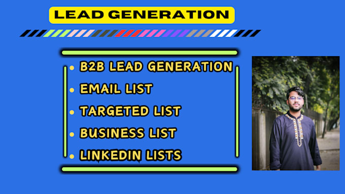 Gig Preview - Lead generation b2b email list targeted list business list linkedin lists