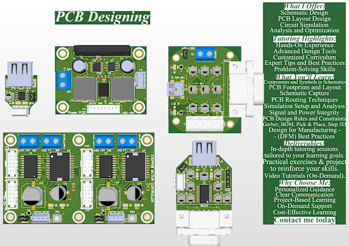 Gig Preview - Teach schematic and pcb layout designing, simulation, analysis, documentation