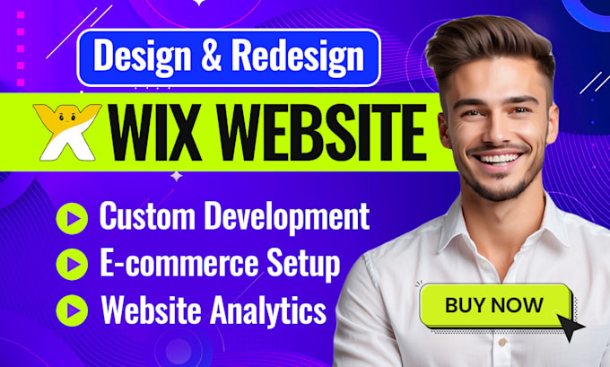 Gig Preview - Do wix website design, redesign wix website, wix online store