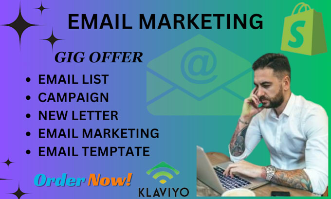 Gig Preview - Set up your mailchimp email marketing automation campaigns klaviyo shopify