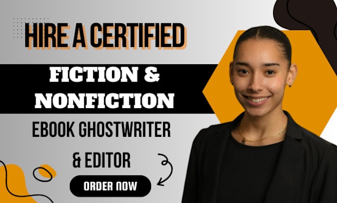 Gig Preview - Be ebook ghostwriter fiction writing non fiction ebook ghostwriting  book editor