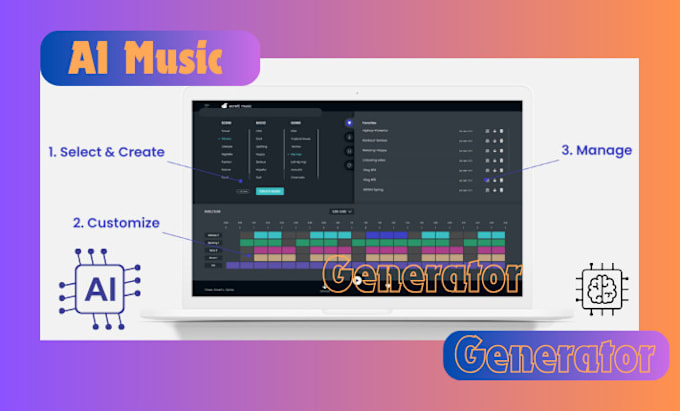 Gig Preview - Ai music generator web site