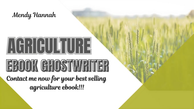 Gig Preview - Ghostwrite an ebook on agriculture, poultry, gardening, and livestock