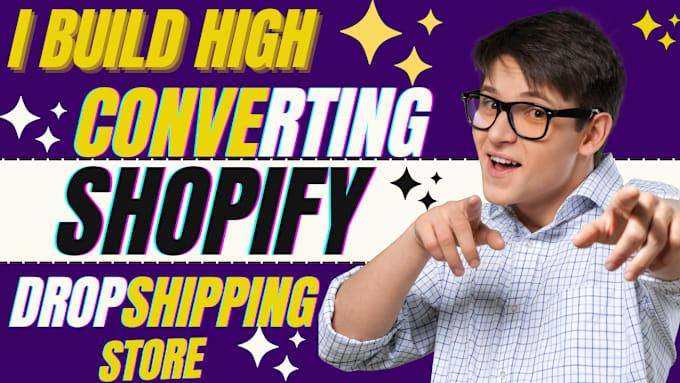 Gig Preview - Design high converting shopify dropshipping store shopify website design