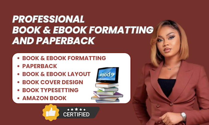 Gig Preview - Do book typesetting, book formatting, book layout, typesetting for amazon kdp