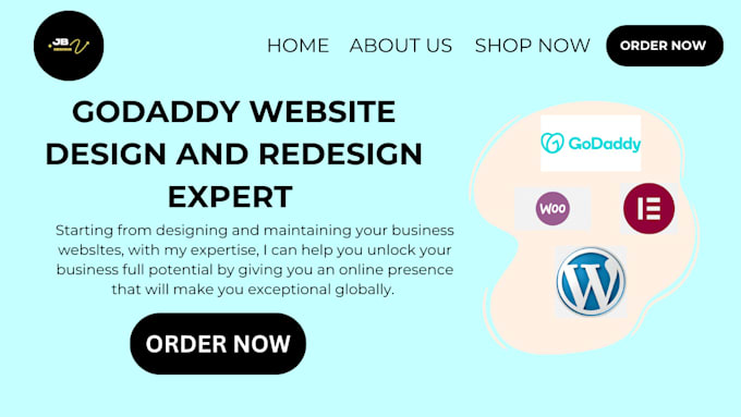 Gig Preview - Godaddy website design godaddy ecommerce website godaddy website redesign