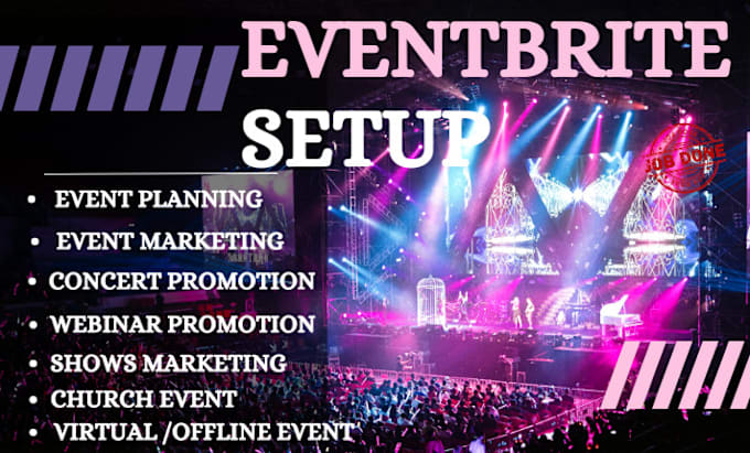 Gig Preview - Promote eventbrite, webinars, concert, facebook event, event setup