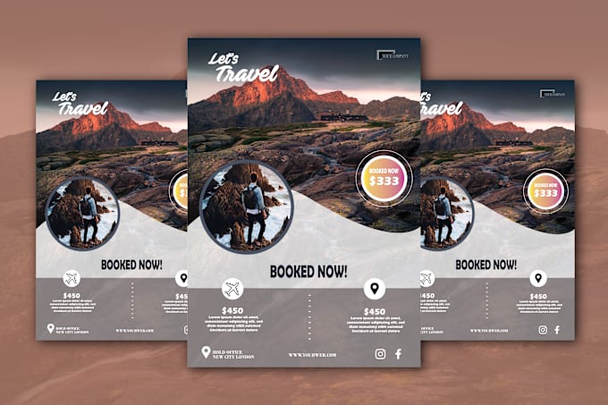 Bestseller - design a  travel poster, tour flyer, travel flyer and travel social media design