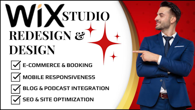 Gig Preview - Do wix studio wix website redesign wix studio website redesign, wix website