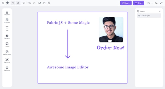 Bestseller - create an image editor, meme creator or logo maker using fabric js