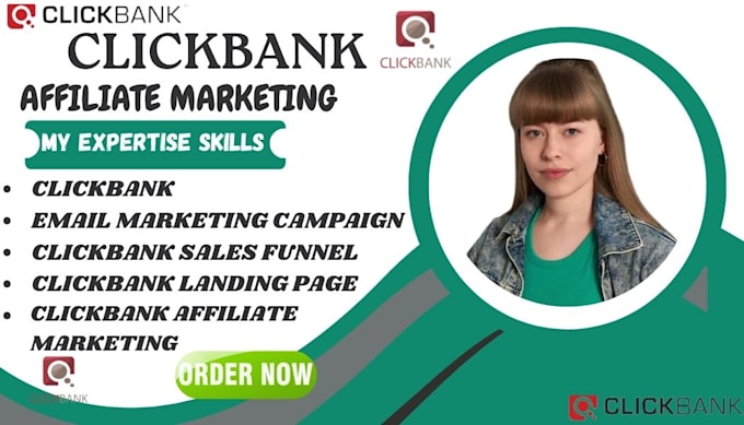 Gig Preview - Build ckickbank affiliate marketing website, clickbank sales page funnel