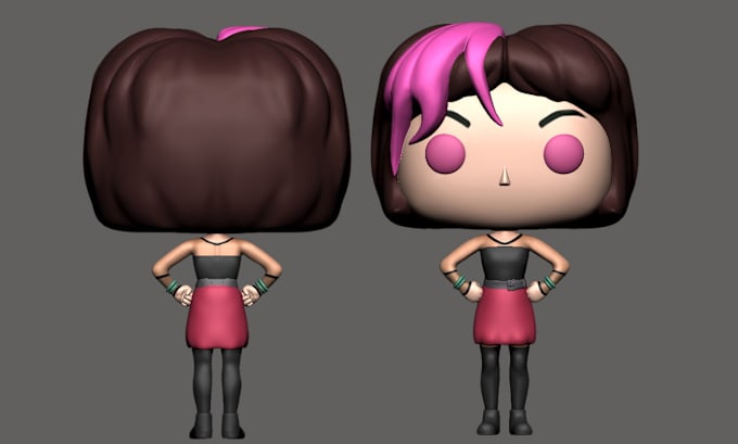 Gig Preview - Sculpt 3d funko pop character miniature pop art nendoroid anime for 3d printing