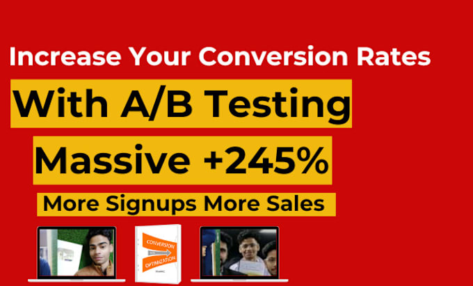 Gig Preview - Conversion rate optimization a b testing landing page