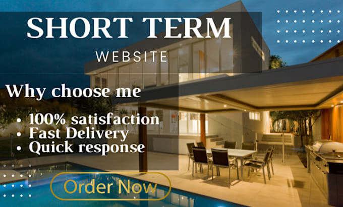 Gig Preview - Vacation rental website vacation rental vacation website short term rental