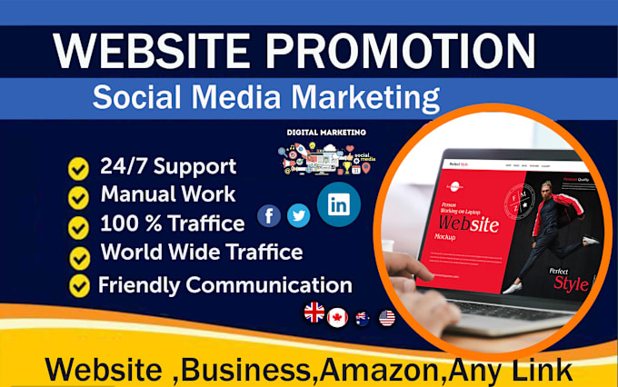 Gig Preview - Promote your business website amazon product book crypto coin any link