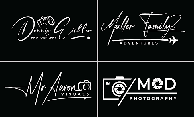 Gig Preview - Design photography, signature, cursive or watermark logo