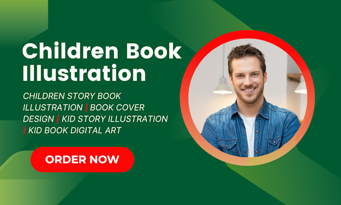 Gig Preview - Do children story book illustration kids book cover childrens book illustration