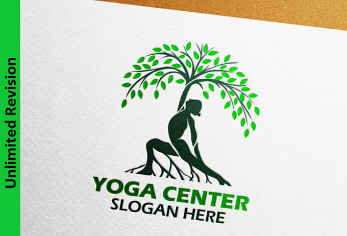 Bestseller - create beautiful yoga center logo with mockup