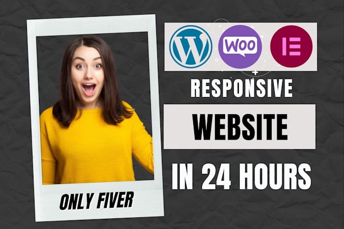 Gig Preview - Design responsive wordpress website development for business in 24 hours