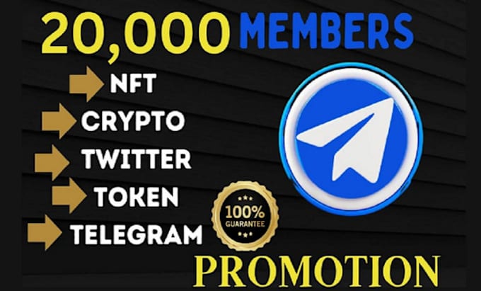 Gig Preview - Grow crypto telegram promotion, crypto promotion, telegram marketing, twitter