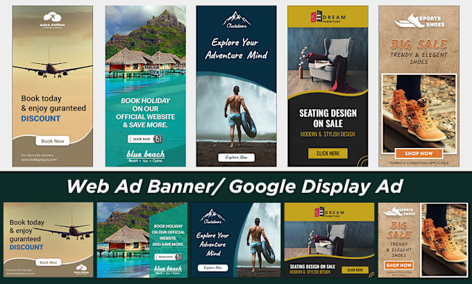 Gig Preview - Design creative web ads, google ads and social media banner