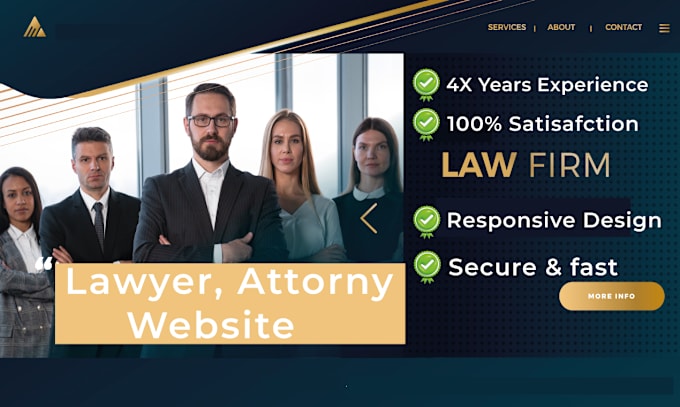 Gig Preview - Create SEO friendly lawyer, law firm or attorney website