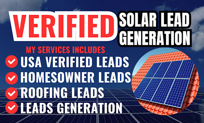 Gig Preview - Do lead generation for your solar business